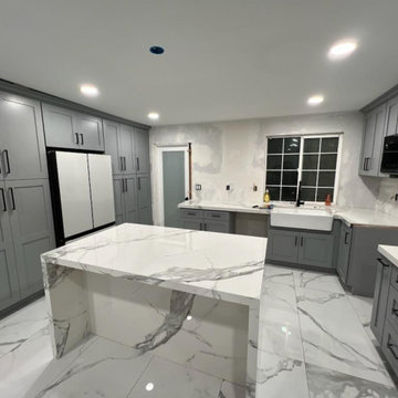 gray shaker cabinets