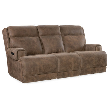 Hooker Furniture SS762-PHZ3 Wheeler 83"W Leather Sofa - Seville Timer