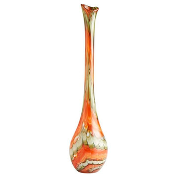 Cyan Large Atu Vase, Orange
