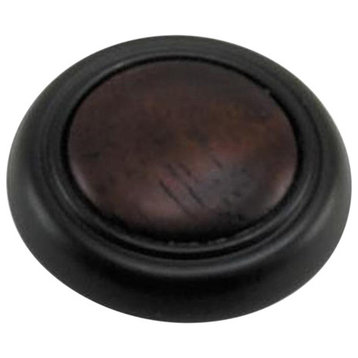 1 1/4" First Family Knob-Oil Rubbed Bronze w/Cherry Insert
