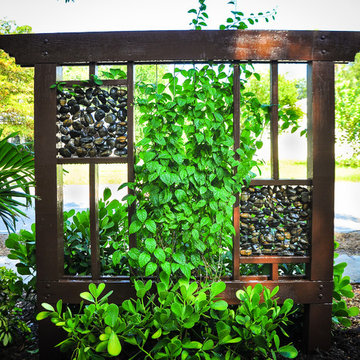 Gabion sculpture and furnishings