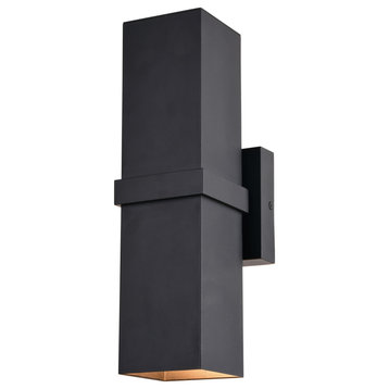 Vaxcel Lighting T0661 Lavage 2 Light 14" Tall Wall Sconce - Textured Black
