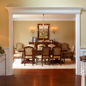 Traditional Open Foyer & Dining Room