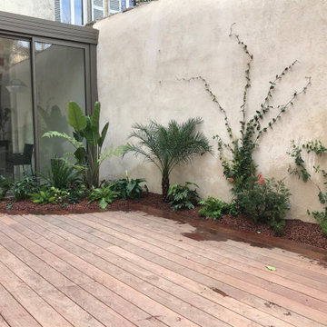 Aménagement d'un jardin extérieur en centre ville à Marseille
