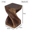 Haussmann® Original Wood Twist Stool 10 X 10 X 16 In High Mocha Oil