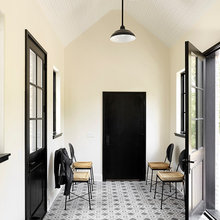 hallway and half bath