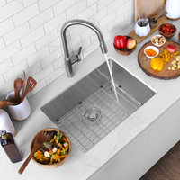 STYLISH 23" x 18" Stainless Steel 16 Gauge Single Basin Undermount Kitchen Sink