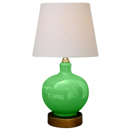 Green Porcelain Vase Table Lamp 13"