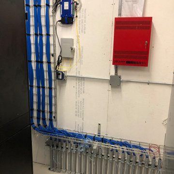 Under-floor conduit provide a path for wiring.