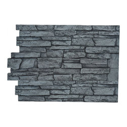 143-36-BRECKENRIDGE DEEP WIDE STACKED DESIGN WALL PANEL - 36"H - Wall Panels