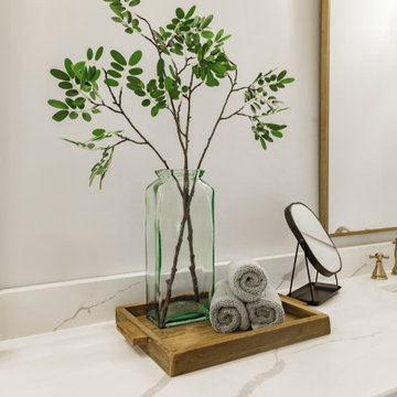 Sage Green Cabinet Master Bathroom Remodel
