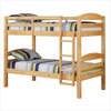 Walker Edison Twin/Twin Solid Wood Bunk Bed in Natural