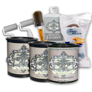 ALL-IN-ONE Paint 2 Quart Cabinet Paint Bundle - Weathervane (Charcoal)