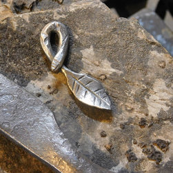 Small hand forged metal Leaf - Mixed Media Art