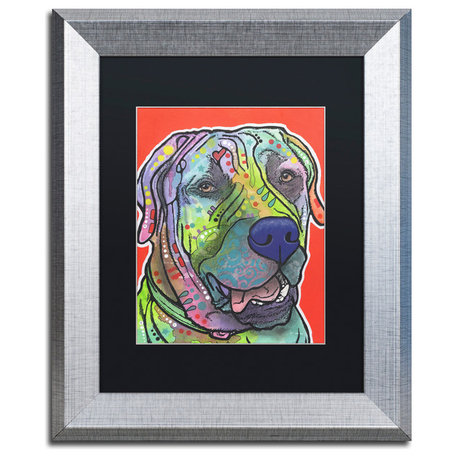 Dean Russo 'Zeus' Framed Art, Silver Frame, 11"x14", Black Matte