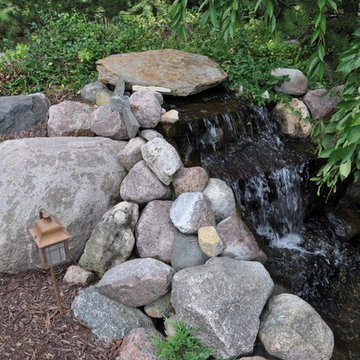 Yorkville - Outcropping Steps and Pond with Waterfall
