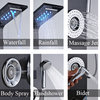 6-Stage Stainless Steel LED Shower Column With Massage Jets, Charcoal