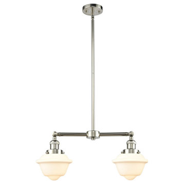 Innovations 2-LT LED Small Oxford 24" Chandelier - Polished Nickel