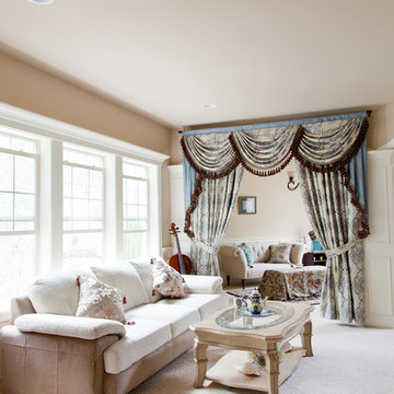 Valance curtains with swags and tails by celuce.com
