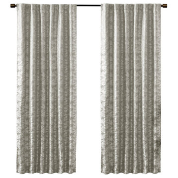 SunSmart Cassius Marble Total Blackout Window Curtain, Gold, Silver, Panel - 84"