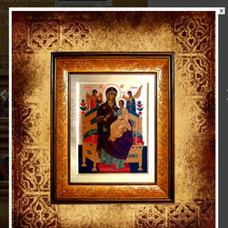 Handpainted icon Our Lady - Sculptures
