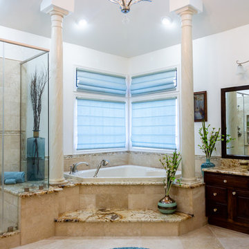 Modern Mediterranean Master Bathroom