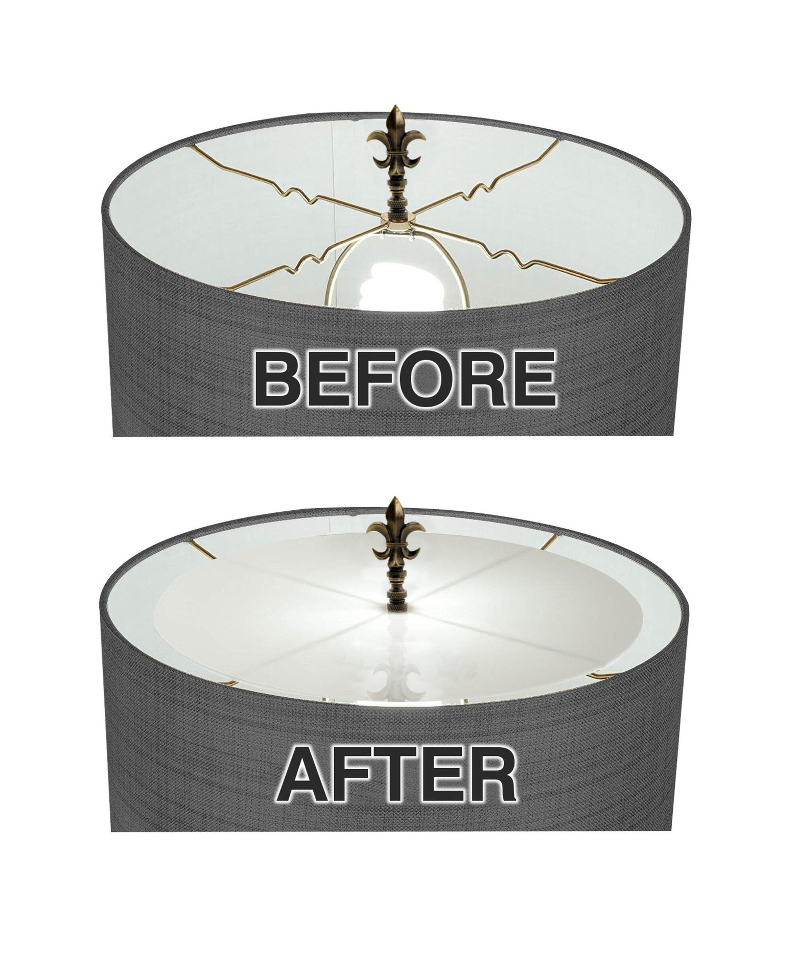 15.5" Round Diffuser Translucent frosted White (will Soften Light from ...