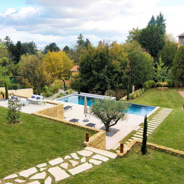 Magnifique jardin en restanque Saint Cyr au mont d'or