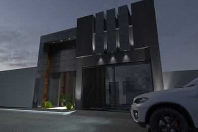 Example of a mid-sized trendy home design design in Mexico City
