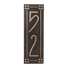 50 Most Por Craftsman House Numbers For 2018 Houzz Atlas Signs And Plaques Vertical American Craftsman Home Numbers 6 X24 Bronze
