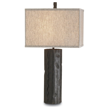 Currey and Company 6868 One Light Table Lamp, Mole Black Finish