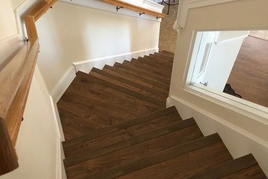 This is an example of a transitional staircase in Jacksonville.