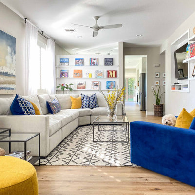 Inspiration for a transitional living room remodel in Las Vegas