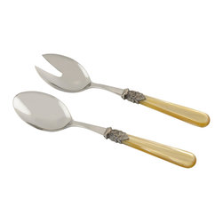 Arvind Group - Napoleon Salad Tossers, Set of 2, Honey - Serving Utensils