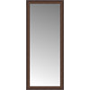 21"x49" Custom Framed Mirror, Embossed Brown