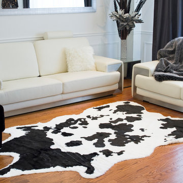 Faux Hide Rug - Sugarland Black + White 5x7