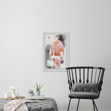 "Burnt Orange Color Trend" Framed Painting Print