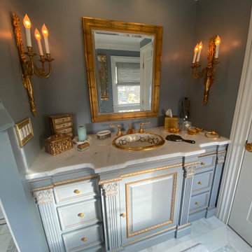Gold accents...