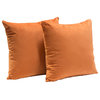 Square Accent Pillows (Set of 2) - Rust Orange