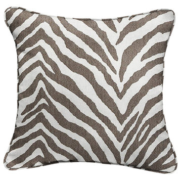 Sunbrella Namibia Grey Outdoor Corded Pillow Set, 20x20