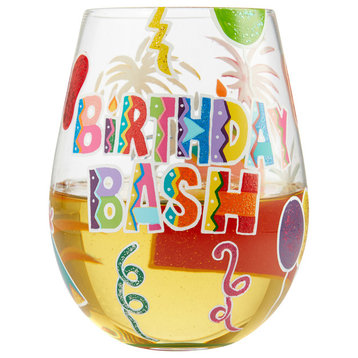 "Birthday Bash" Stemless Wine Glass by Lolita