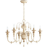 Quorum International - Quorum International 6316-6 Salento 6 Light 1 Tier Chandelier - Persian White - Product Features: