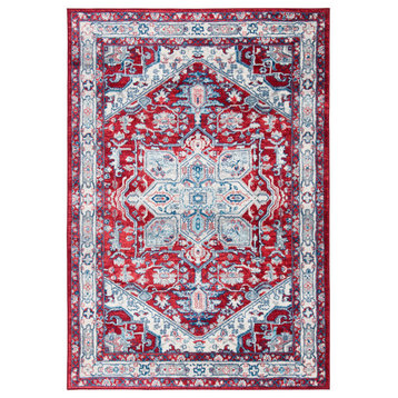 Safavieh Brentwood Bnt852Q Traditional Rug, Red/Ivory, 5'3"x7'6"