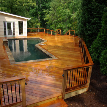 Garapa wood pool deck