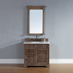 36 inch Bathroom Vanity in Driftwood Finish - Bathroom Vanities And Sink Consoles