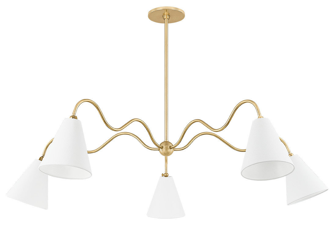 Tali Roth x Mitzi Onda 12.75" Chandelier Aged Brass, 63 - Transitional ...