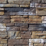 Mountain View Stone - Ready Stack, Tacoma, 45 Sq. Ft. Flats - The ready stack stone panel system was designed for the do-it-yourself enthusiast, light weight and easy to install. Mountain View Stone ready stack tacoma has straight lines with rugged stone texture. No experience or masonry skills are needed to install ready stack panels, and they install up to 4 times faster than your typical manufactured stone veneer. This stone is sure to add a unique beauty and elegance to your next project. Ready stack is a stone veneer panel product measuring 1.5" to 2.5" thick and therefore thinner than traditional stone siding for easier, lighter handling. All our manufactured stone veneer products are suitable for interior applications such as stone accent walls or stone fireplaces as well as exterior applications such as stone veneer siding. Mountain View Stone ready stack is available in boxes of 9 square foot flats, boxes of 6.5 lineal foot matching corners, and 150 square foot bulk crates. Samples are available on all of our brick veneer and stone veneer products.