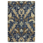 Kaleen - Kaleen Hand-Tufted Brooklyn Wool Rug, Navy, 2'x3' - Infuse rich color and impressive design into your home with the Kaleen rug. This piece is skillfully tufted with wool and a unique pattern, and boasts a blend of earthy tones and shades of blue that anchor your room with a calming, relaxed feel.