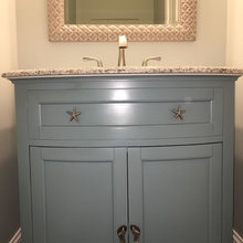 Beach themed powder room