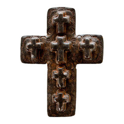 Rust Cross with Crosses Napkin Ring Set - Napkin Rings